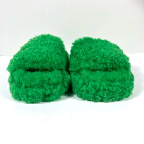 Bottega Veneta Genuine Shearling Slide Sandal Green Size 39 EU - Picture 14 of 17